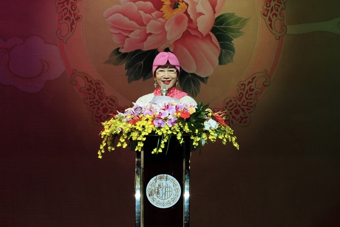 傑出校友-雅音小集創辦人郭小莊在國立臺灣戲曲學院67周年校慶開幕典禮致詞，感謝李揚校長上任後所提供的優良教學環境，培養優秀的戲曲人才。