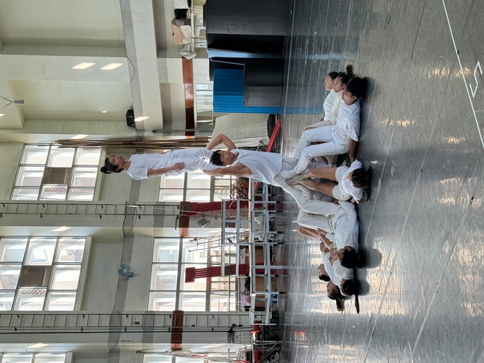 國立臺灣戲曲學院學生表演大武術疊羅漢