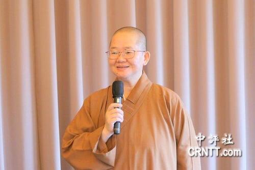 佛陀紀念館館長如常法師致詞。（中評社　蔣繼平攝）