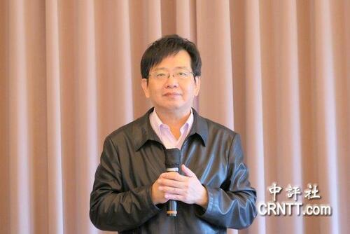 台灣戲曲學院校長李揚致詞。（中評社　蔣繼平攝）