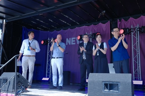 1.德國文化節登場，市長Klaus Krützen、駐德國代表處大使謝志偉、駐法蘭克福辦事處處長羅美舜、凌華教育基金會董事長倪寒芬等嘉賓上台
